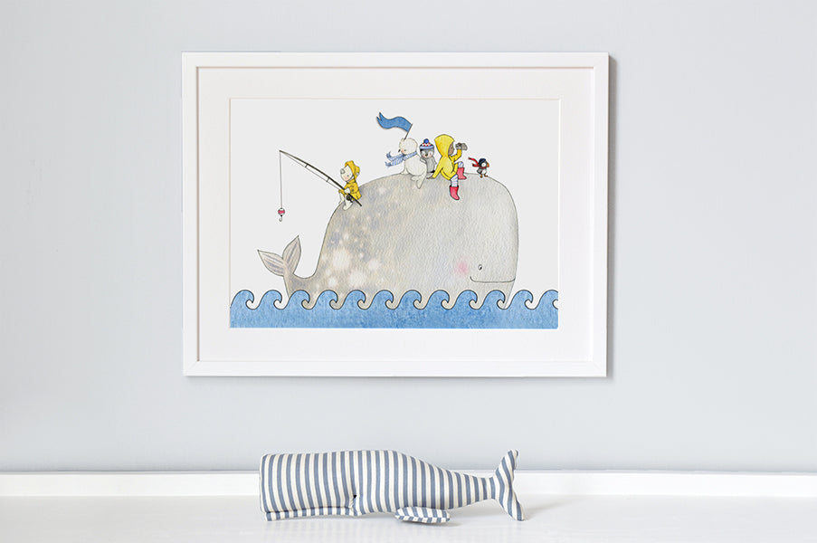 Children's Personalised Whale picture