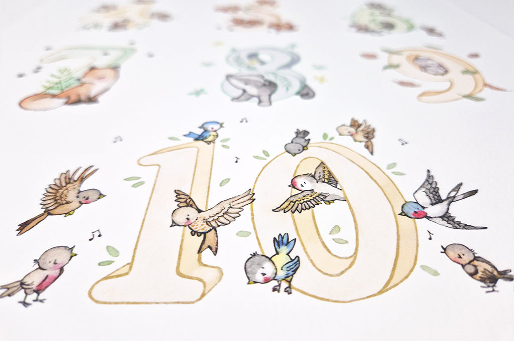 Children&#39;s Woodland Alphabet and Counting Set