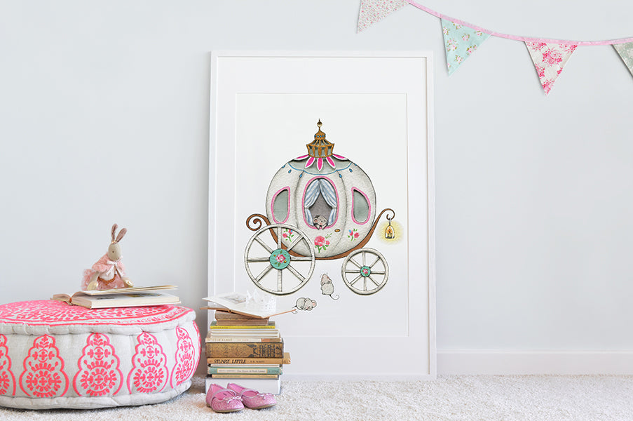 Big Princess Carriage Picture for Girl's Room