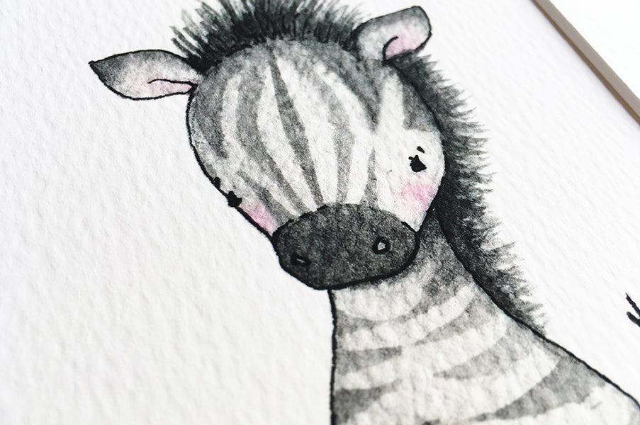 Personalised Newborn Zebra Baby Picture
