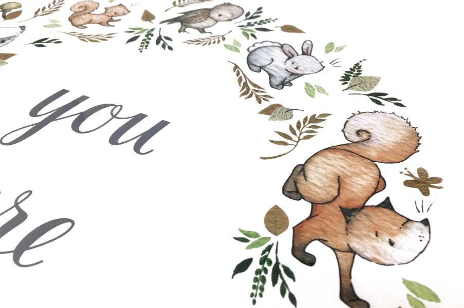 Big Autumn Wreath Quote Print for Baby&#39;s Nursery