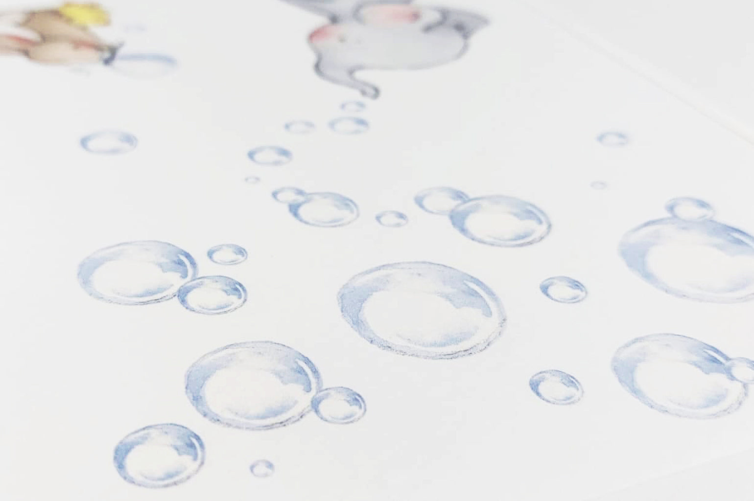 Children&#39;s bathroom wall art print set