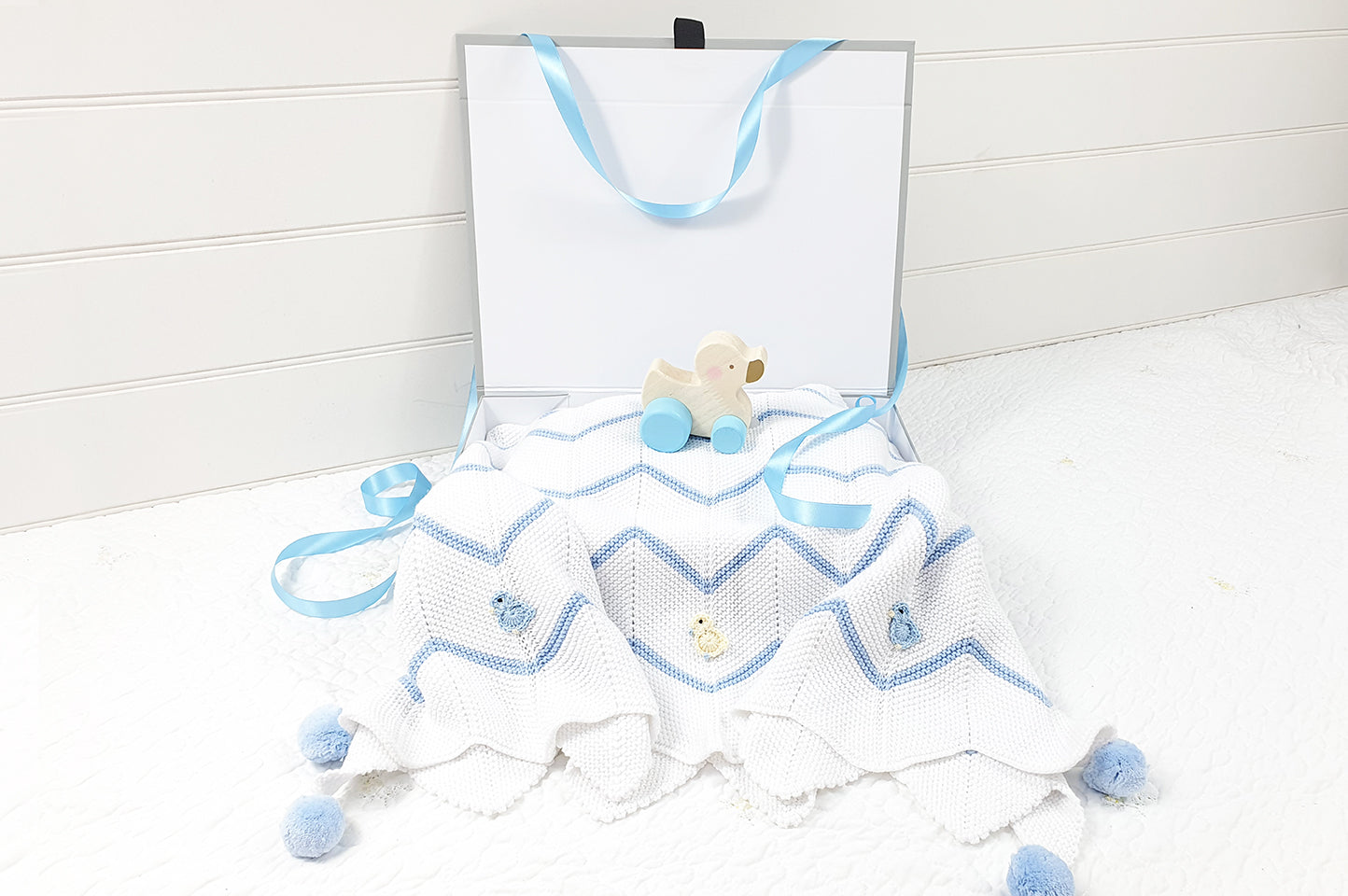 Boys Duck Blanket and Toy Gift Box
