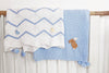 100% Cotton Baby Ducks Blue Knit blanket