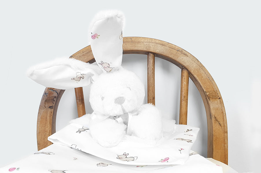 Baby Girl Bunny Soft Comforter Toy