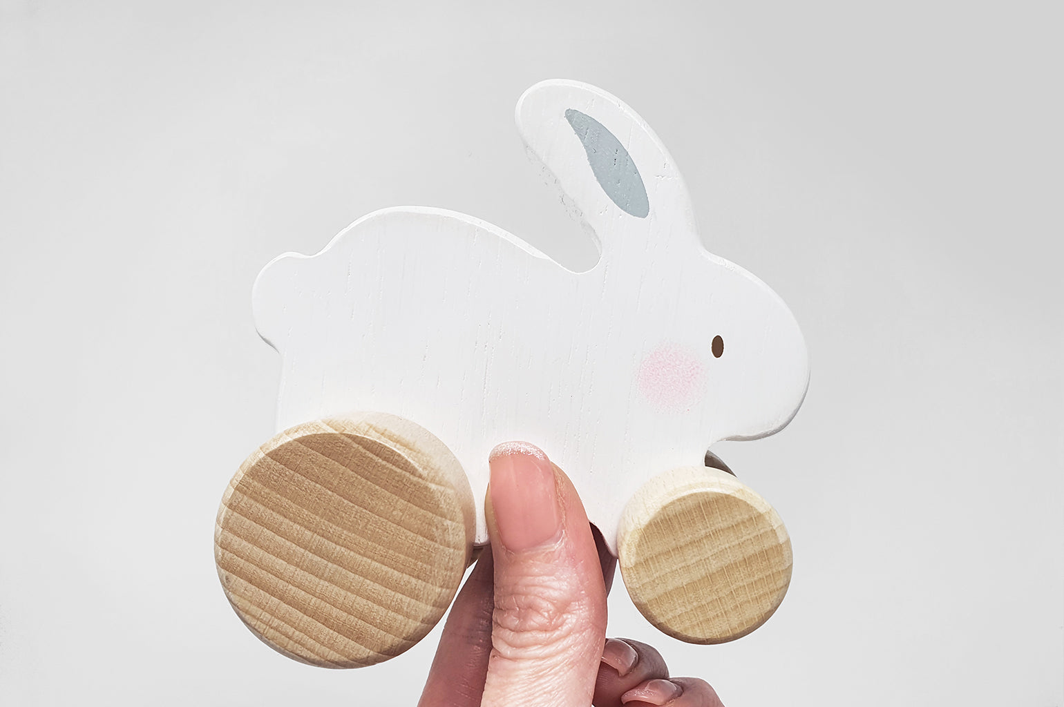 Wooden Bunny Rabbit Baby Push Toy