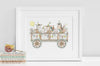 Farm Tractor Trailer Cart Kid&#39;s Art Print