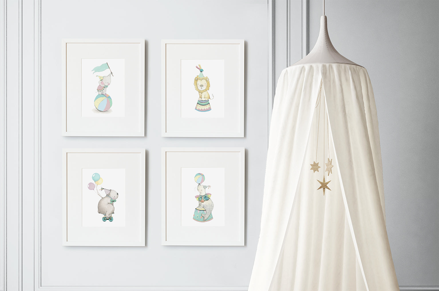 Children's Fun Fair Friends Circus Print Set