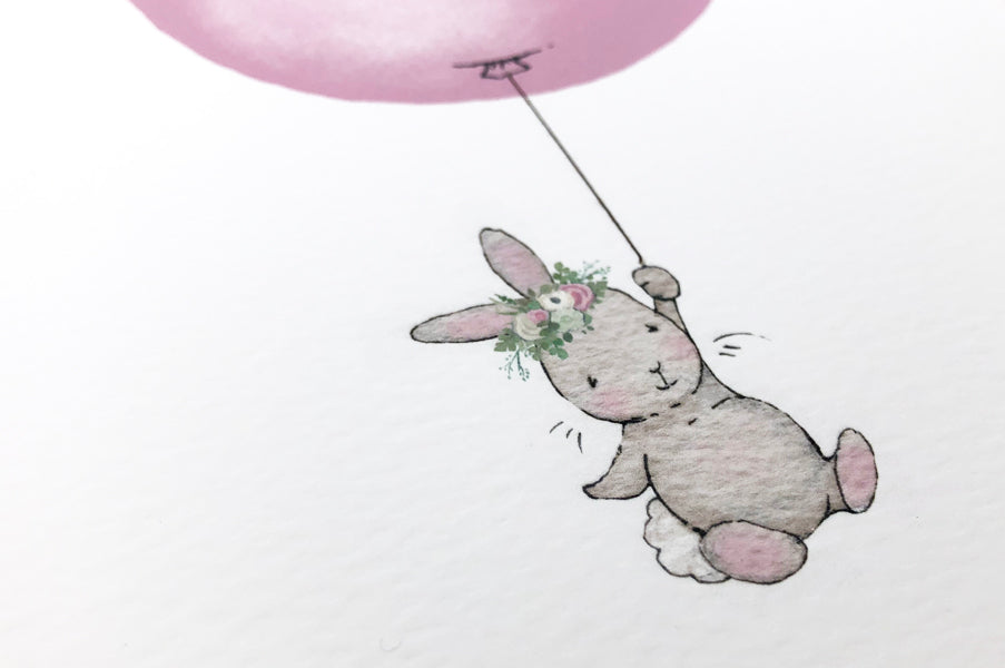 Floral Garden Balloon Set of Nursery Prints