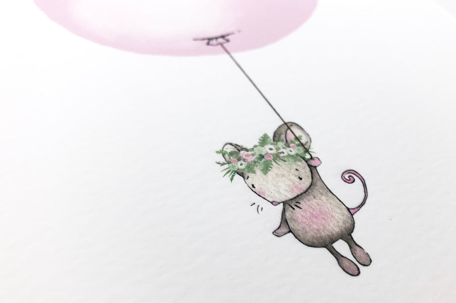 Floral Garden Balloon Set of Nursery Prints