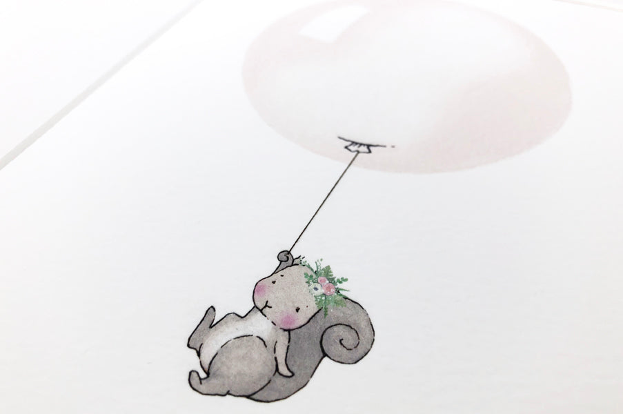 Floral Garden Balloon Set of Nursery Prints