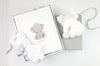 Baby Elephant Print, muslin and Toy Gift Box