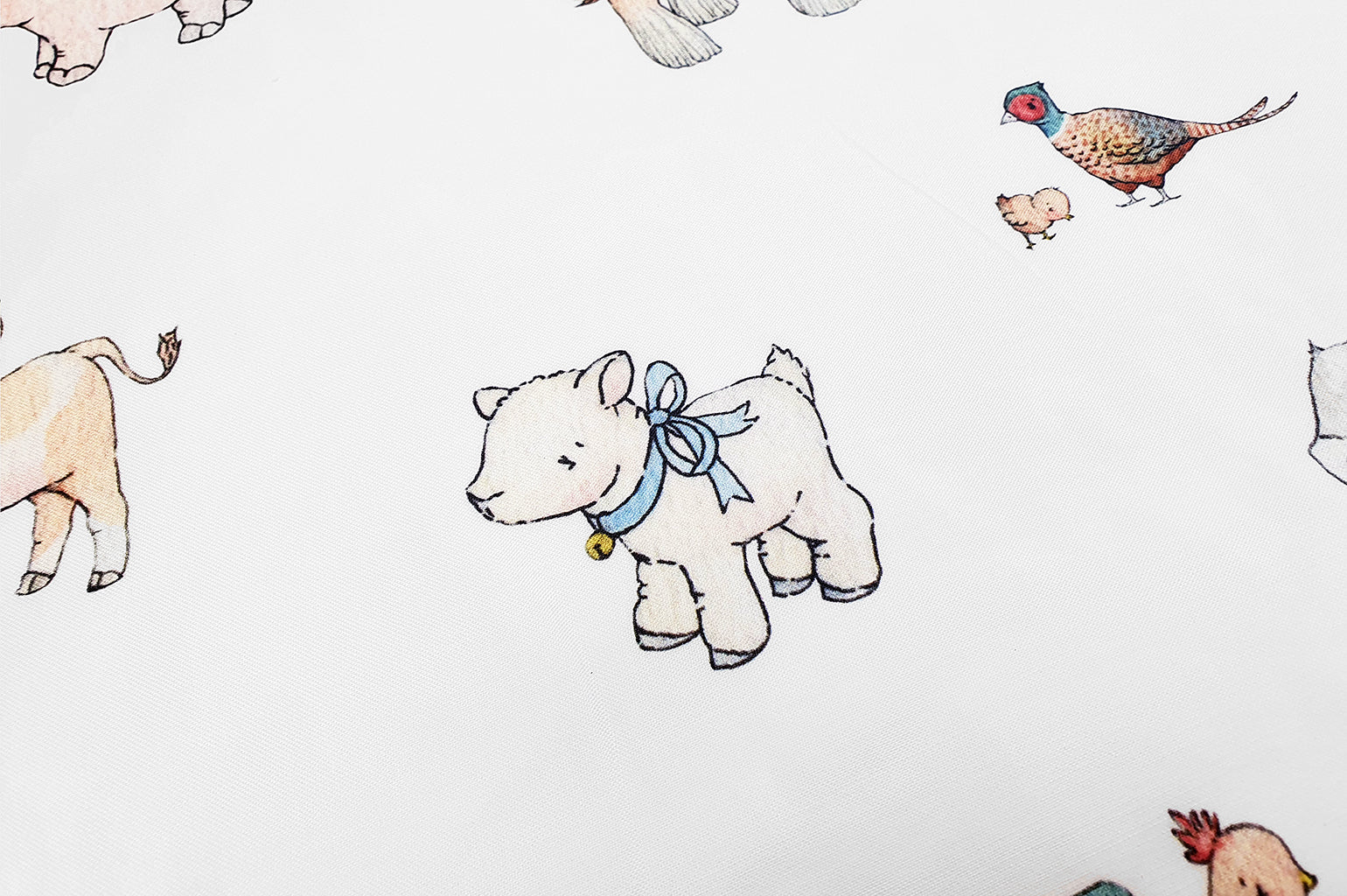 Children&#39;s Farm Animals Cotton Fabric