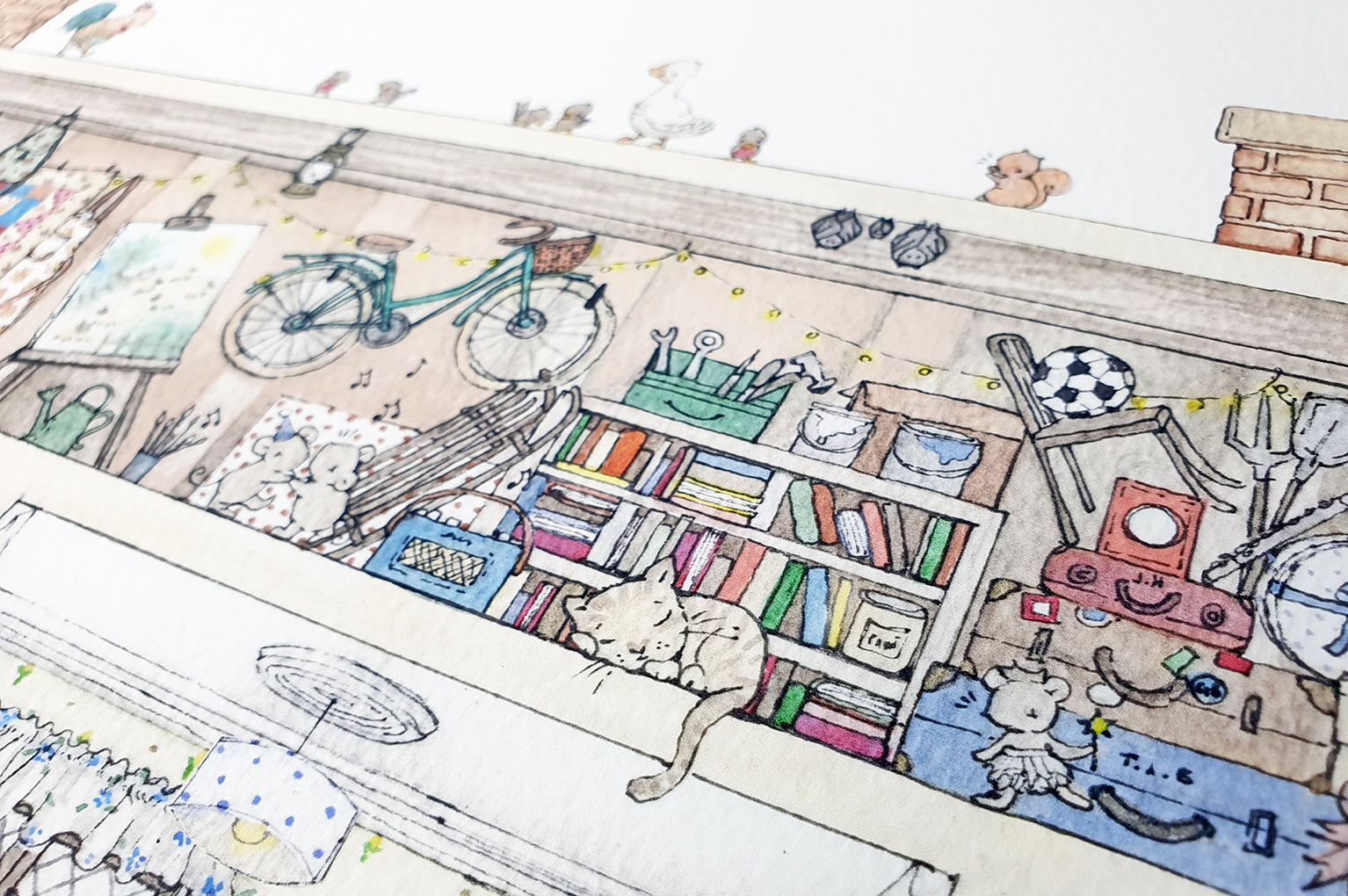 Children's Illustrated Farm House Fine Art Wall Print