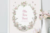 GIRL&#39;S FLORAL FLOWER WREATH WALL ART PRINT