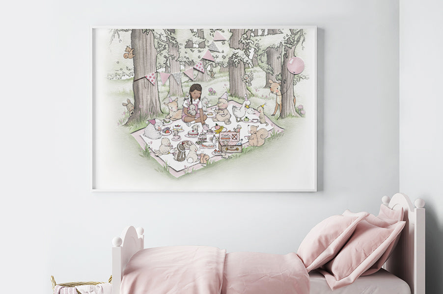 Big picnic picture for a classic girl's nursery