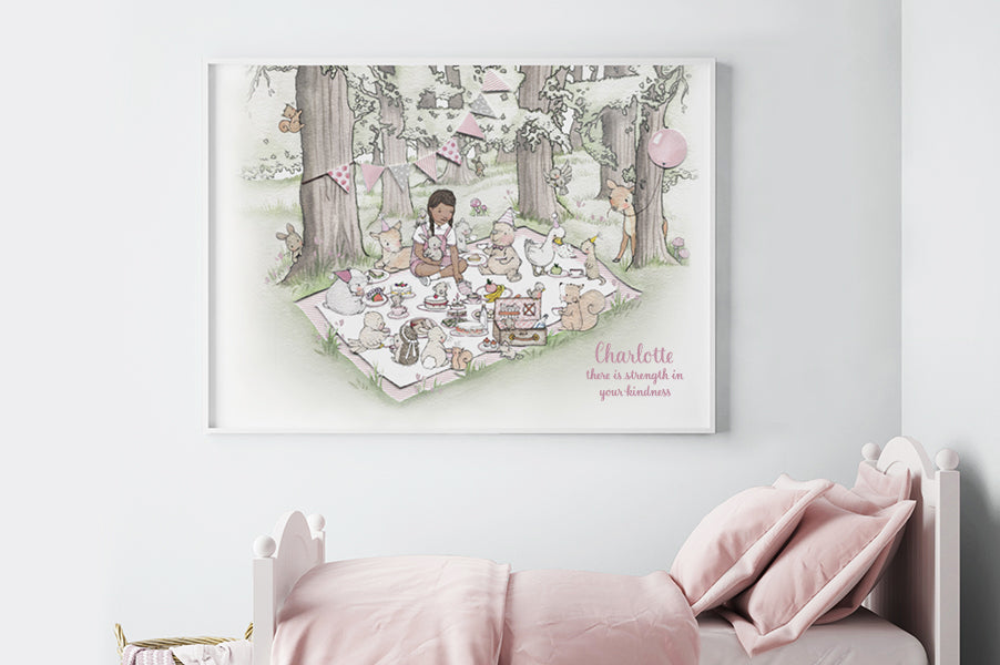 Big picnic picture for a classic girl&#39;s nursery