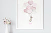 Girl&#39;s Pink Heart Balloon Bunch Wall Picture