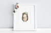 Girl&#39;s Garden Hedgehog Nursery Wall Art Print