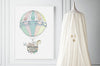 Big Hot Air Balloon Journey Print for Kid&#39;s Bedroom