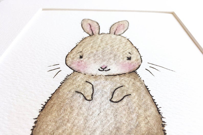 Woodland Baby Animals Nursery Wall Art Print Set