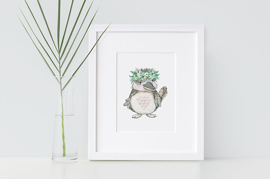 Newborn Baby Kookaburra Print