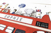 Children&#39;s Personalised Big Red London Bus Picture