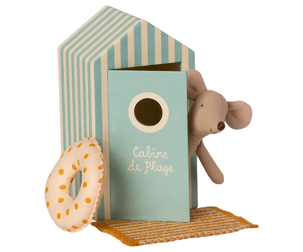 Maileg beach cabin mice toy - little brother mouse