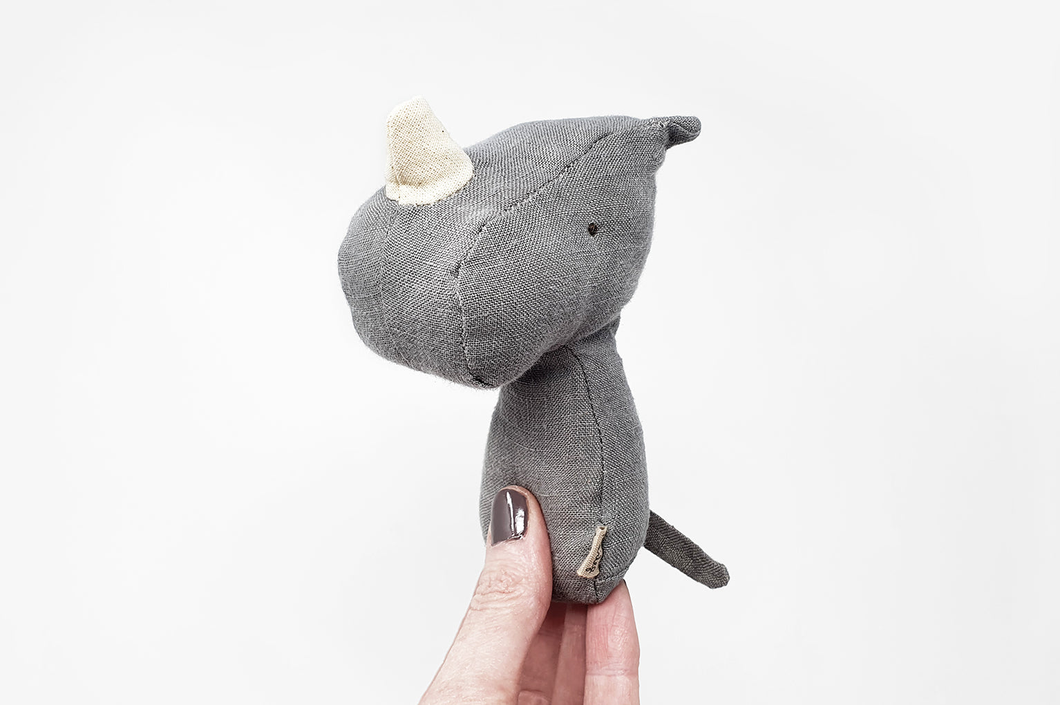 Maileg Soft Rhino Baby Rattle Toy