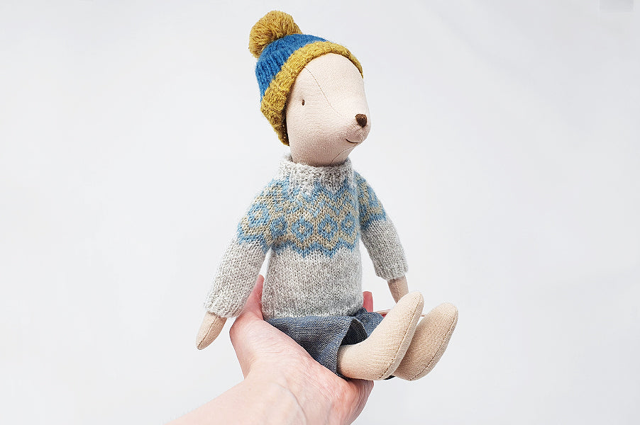 Maileg Medium Boy Winter Mouse Children's Toy