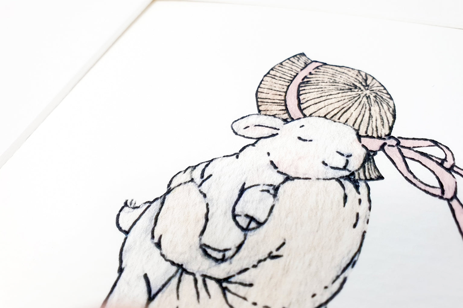 Mary Had a Little Lamb Girl&#39;s Nursery Picture