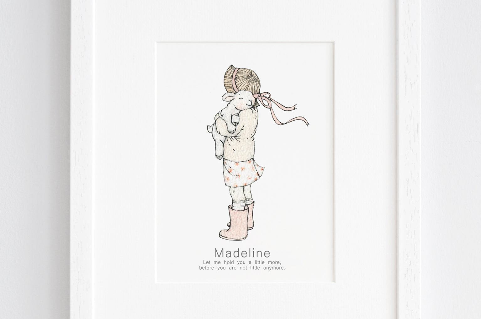 Mary Had a Little Lamb Girl&#39;s Nursery Picture