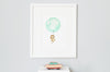 Mint Green Balloon Baby Nursery Picture