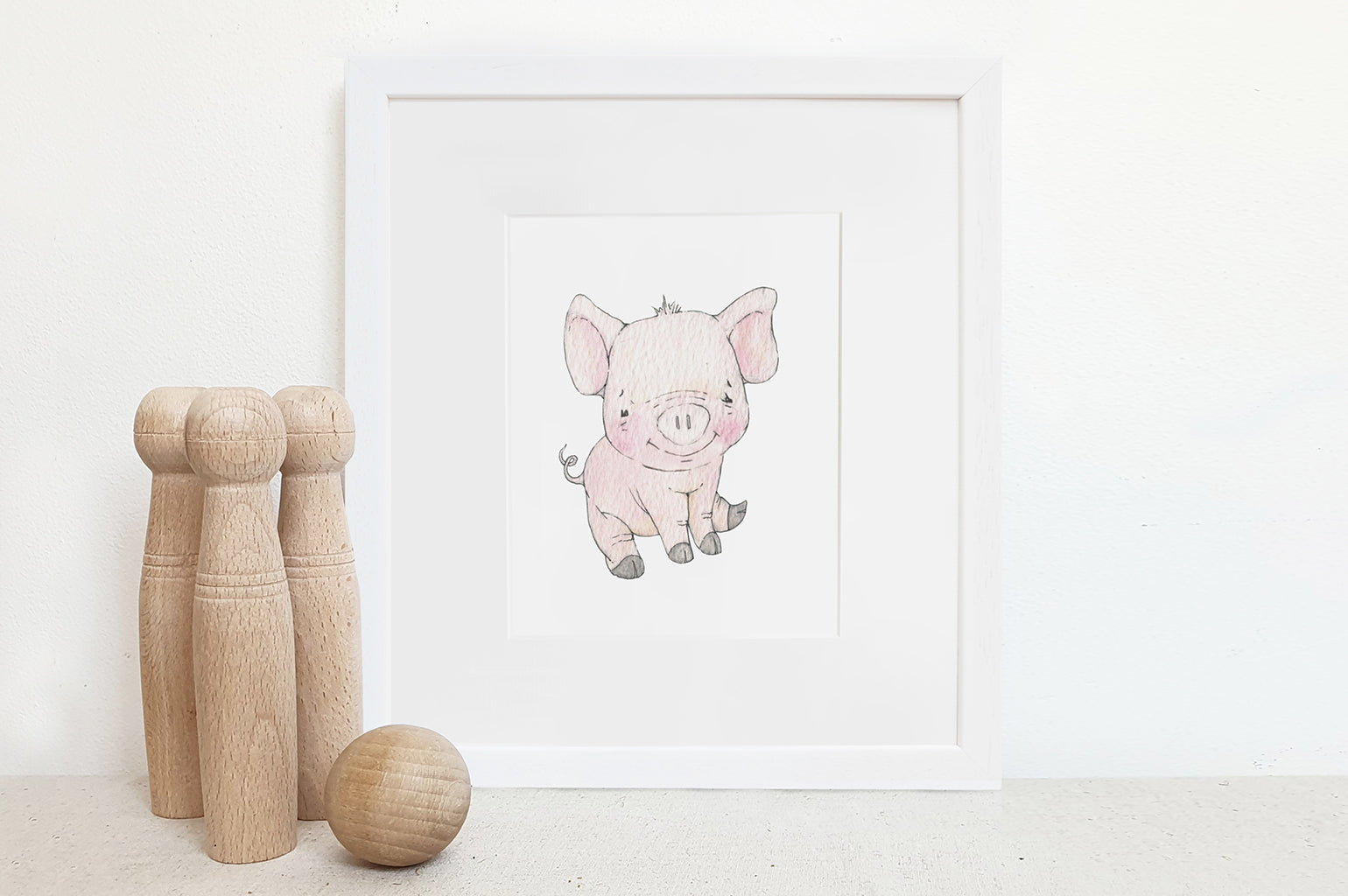 Newborn Baby Piglet Nursery Picture