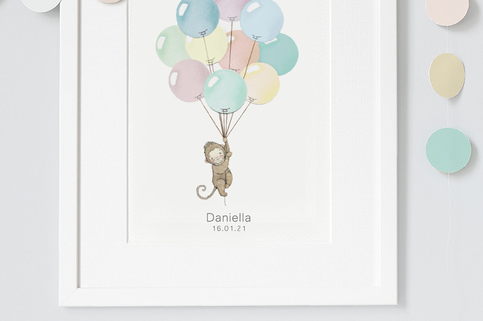Children&#39;s Pastel Balloon Bunch Picture (Copy)
