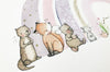 Girl&#39;s Personalised Pink Woodland Animal Rainbow Wall Picture (Copy)