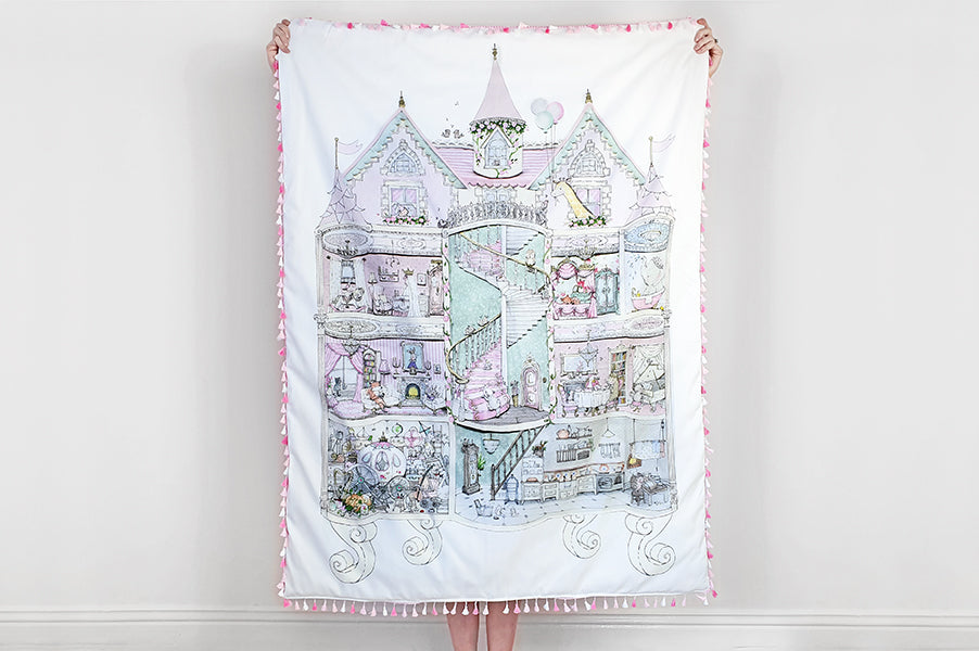 Princess Palace Playmat for Girl's Room