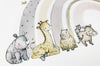 Children&#39;s neutral safari animal rainbow nursery picture