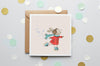 Children&#39;s Ice Skater Bunny Christmas Card