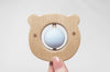 Wooden Bear Baby Bead Teether Toy - Blue