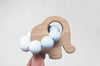 Wooden Elephant Baby Bead Teether Toy - Blue