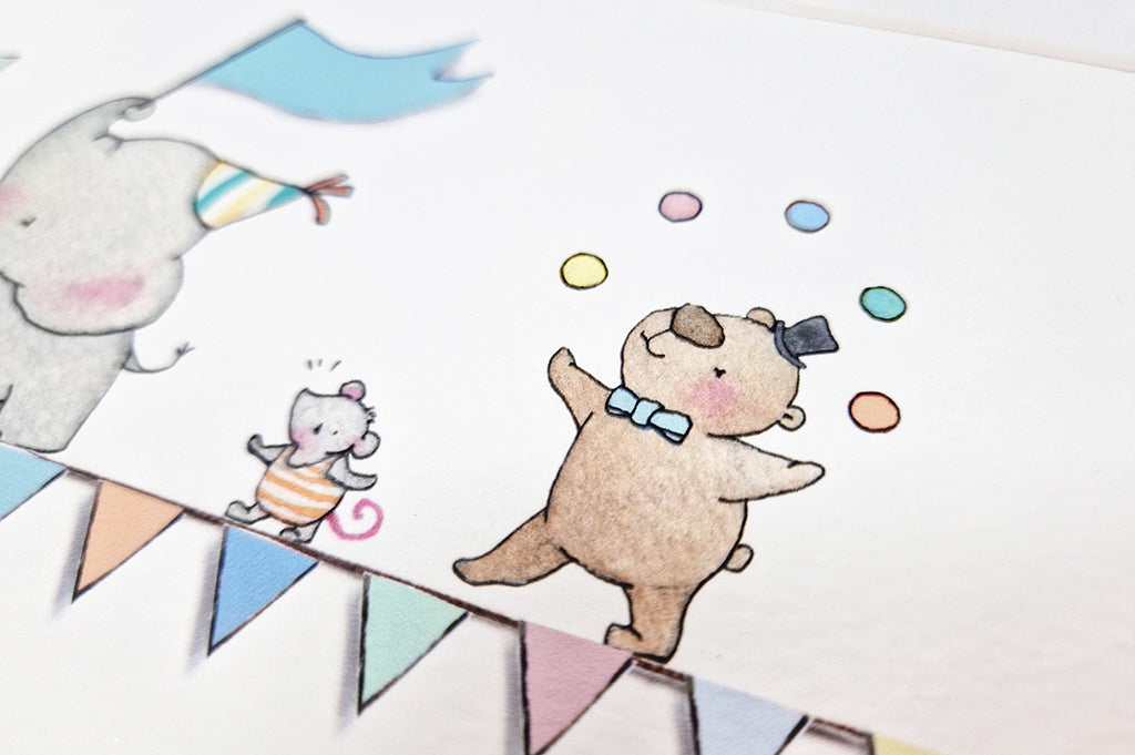 Kid&#39;s Tightrope Friends Long Framed Circus Picture