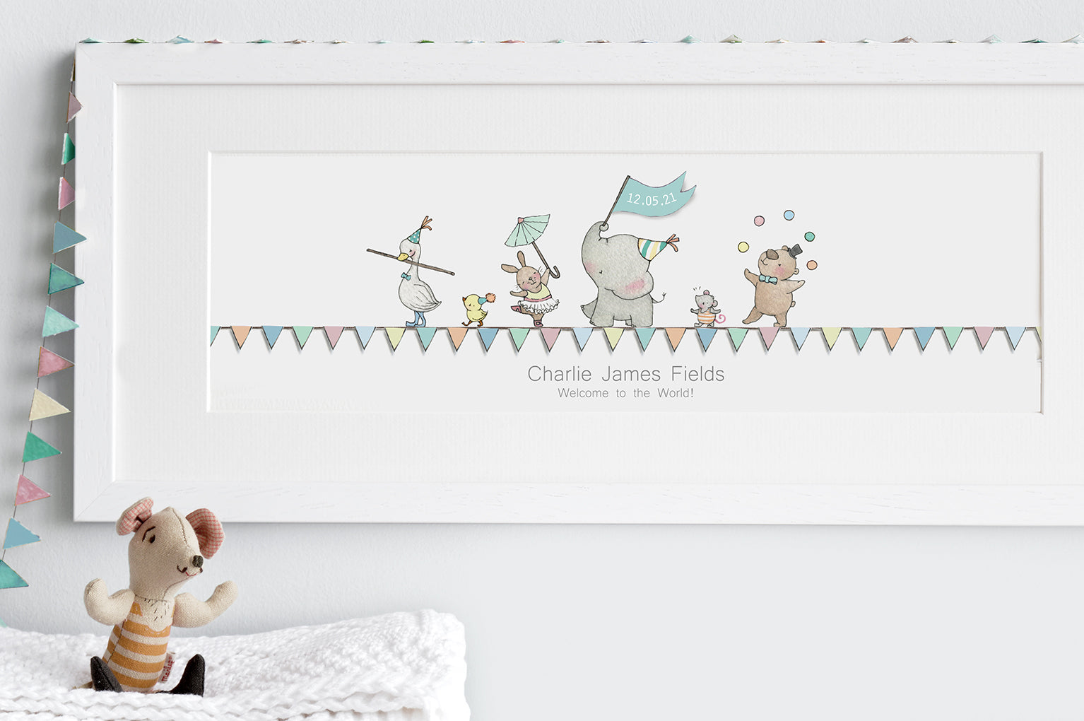 Kid&#39;s Tightrope Friends Long Framed Circus Picture