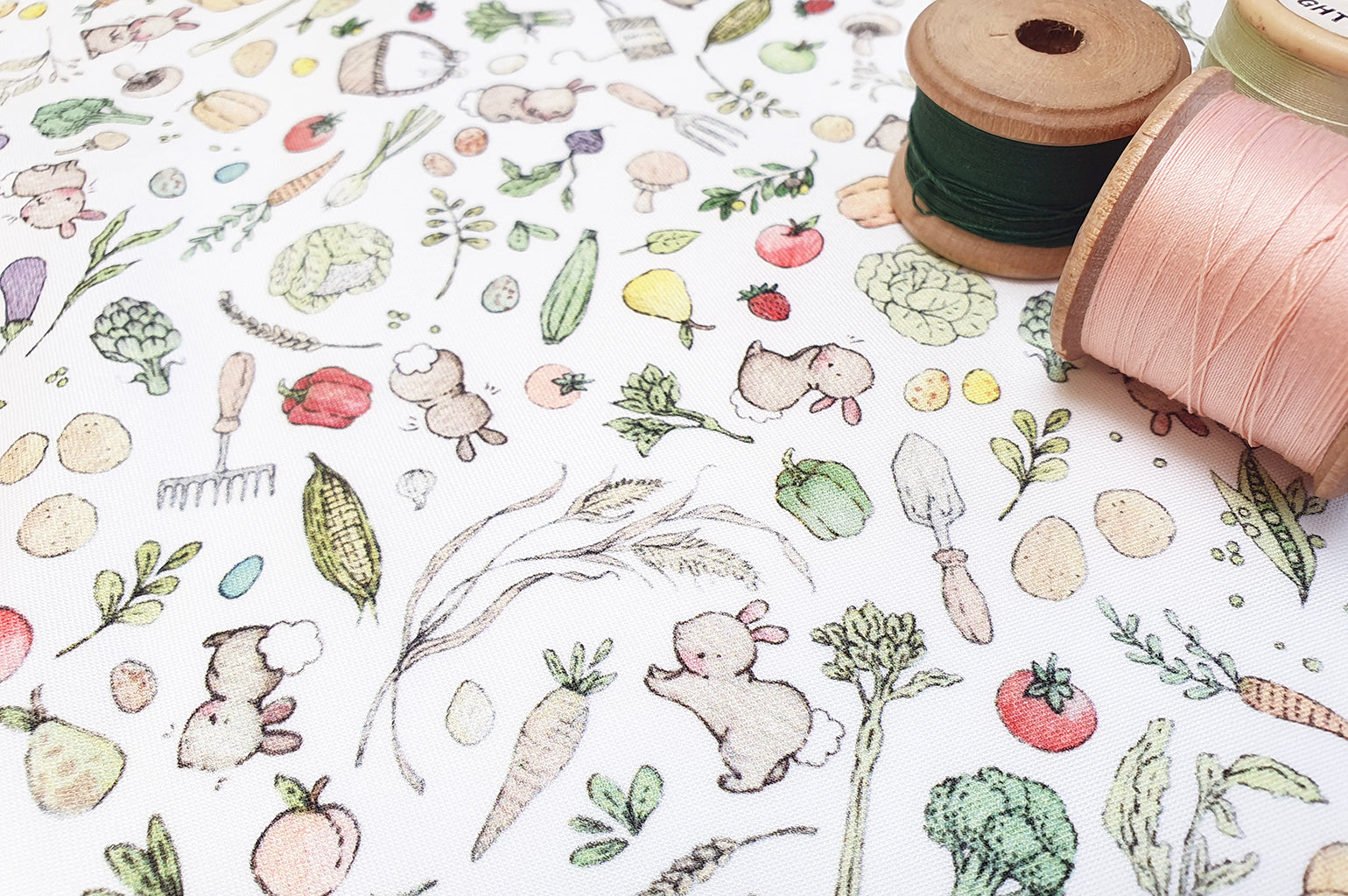Vegetable Garden Cotton Fabric