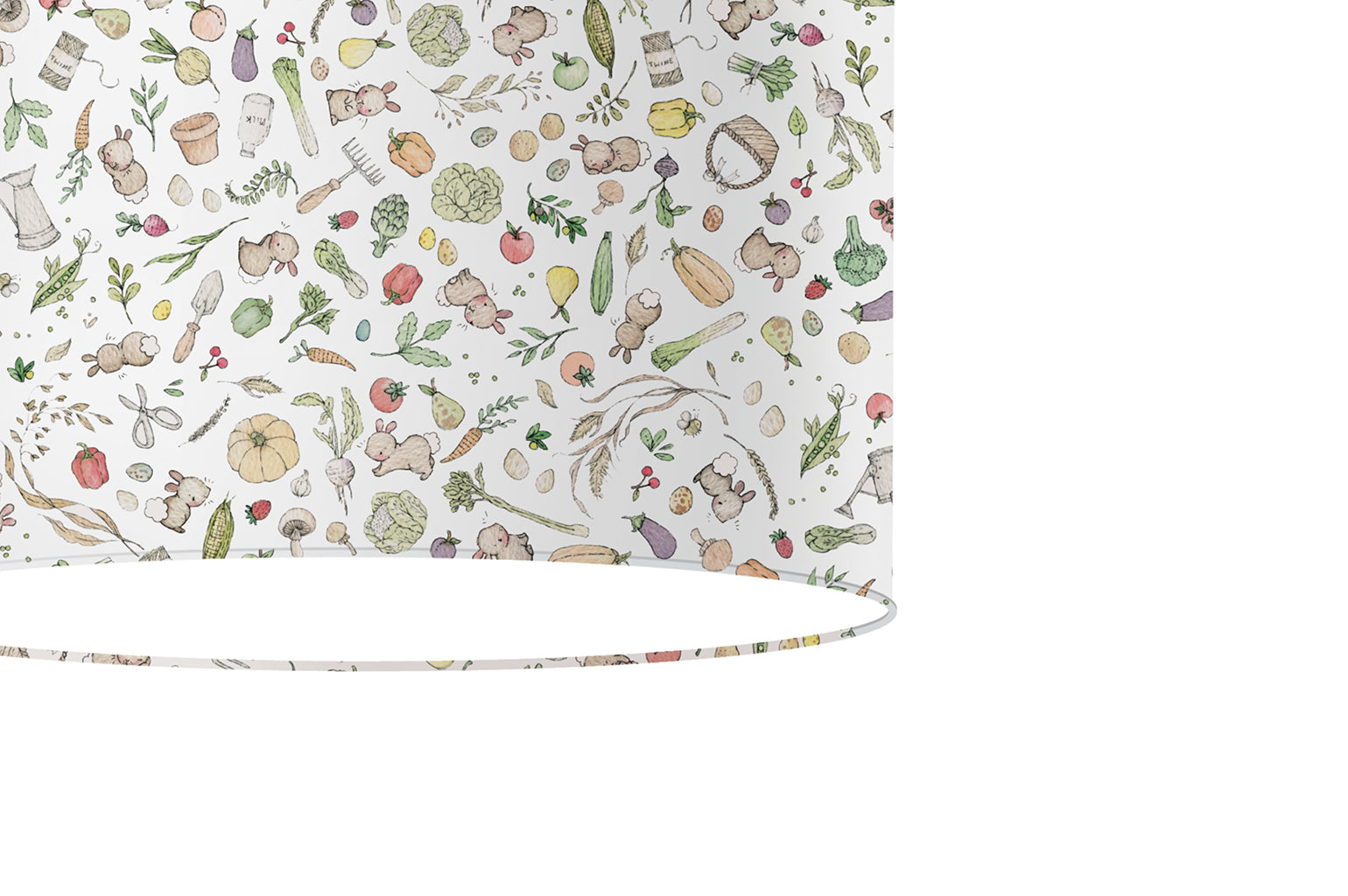 Children&#39;s Vegetable Garden Allotment Bunny Lampshade