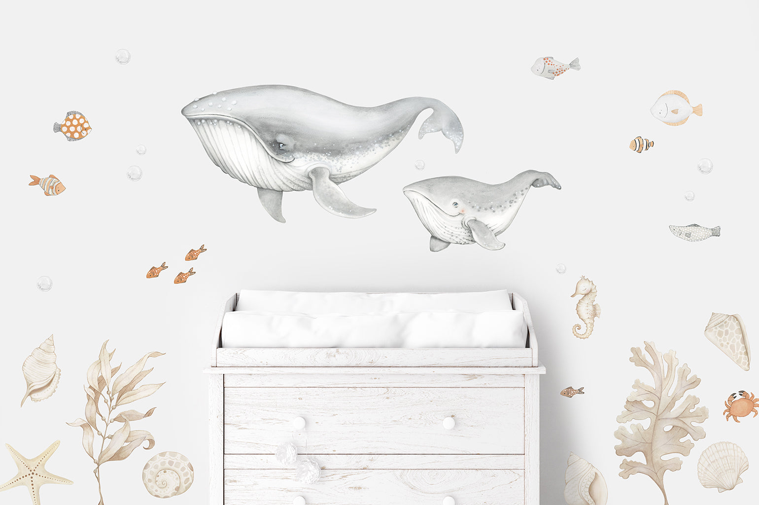 Children's Ocean Sea Animals Nursery Wall Decal Sticker Set