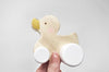 Wooden Duck Push Along Baby Toy - White/gold