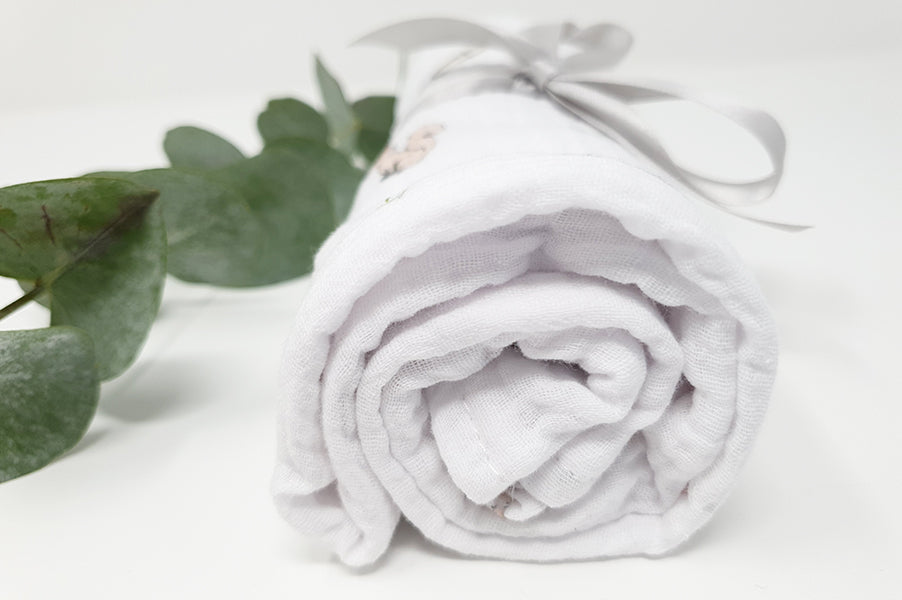 Woodland Animals 100% cotton baby muslin cloth square