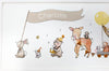 Children&#39;s Personalised Woodland Animal Parade Framed Picture