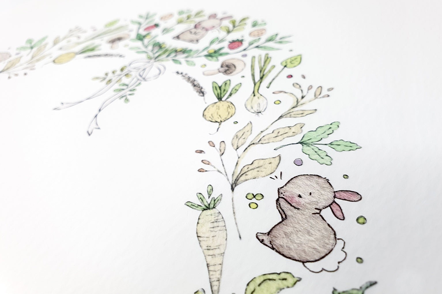 Children&#39;s Personalised Garden Allotment Wreath Picture (Copy)